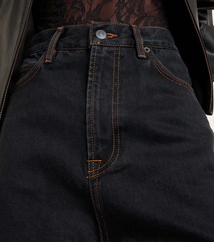 High-rise straight jeans