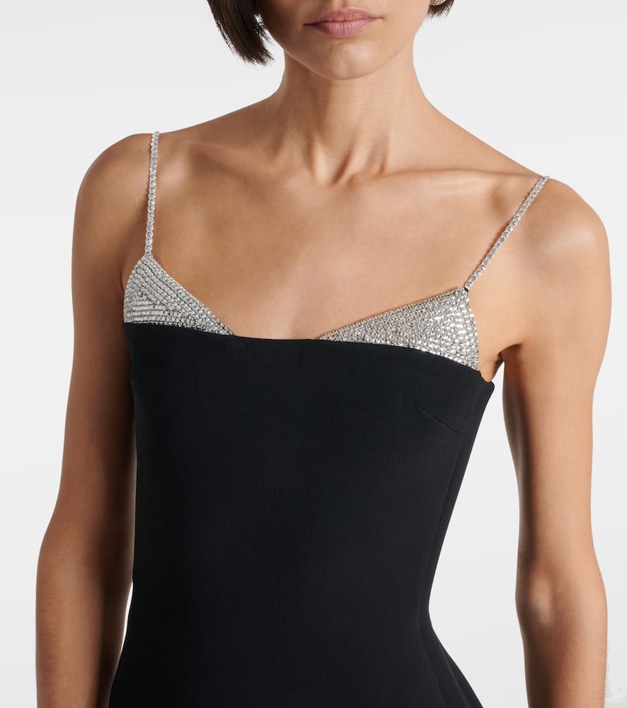 Embellished cady minidress
