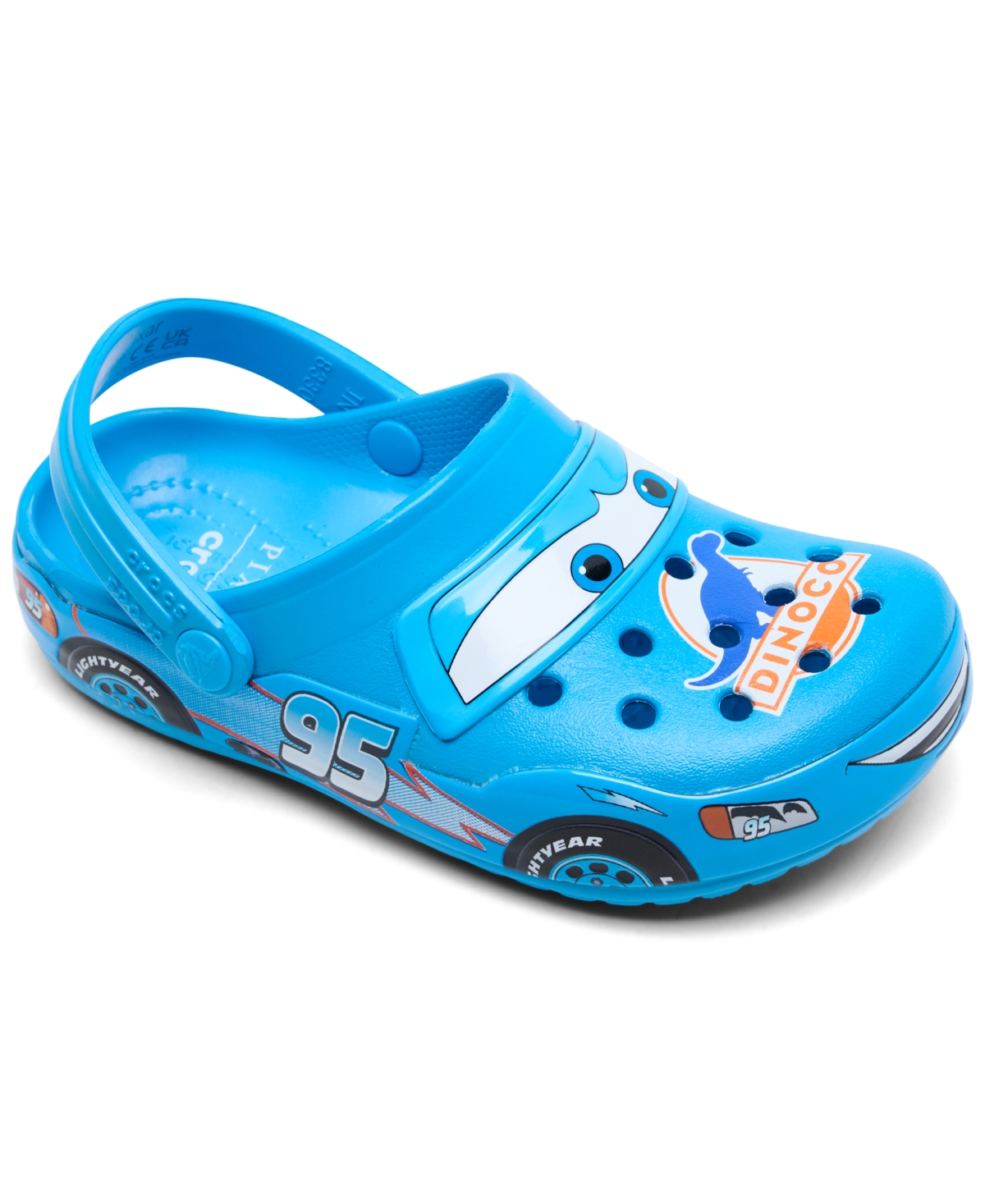 Toddler Boys' and Girls' Dinoco Lightning McQueen Crocband Customizable with Jibbitz Charms Clogs from Finish Line - Blue