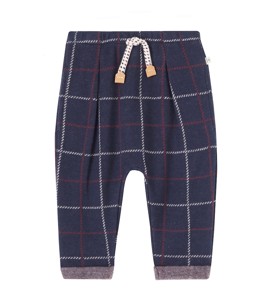 Baby Robin checked cotton-blend pants