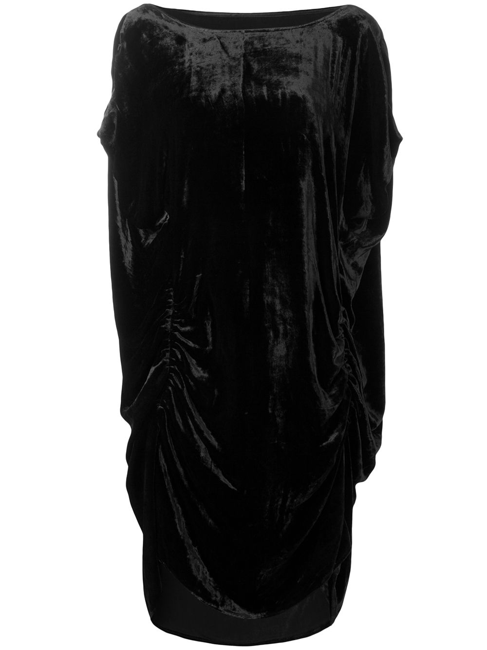 Ruched midi dress - Black