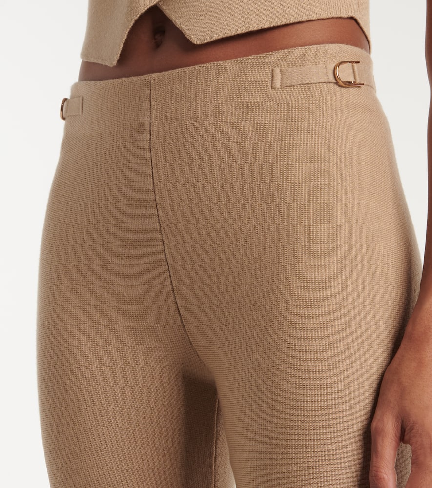 Virgin wool flared pants