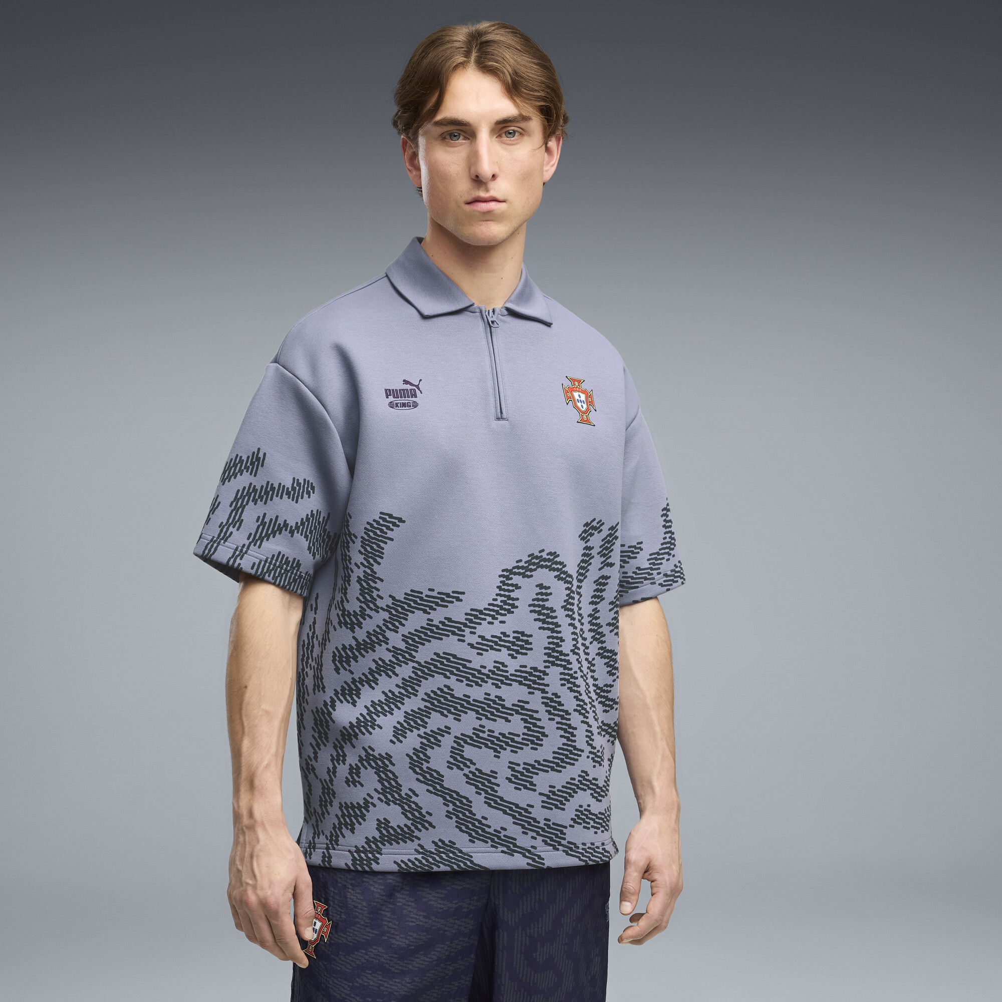 PUMA x PORTUGAL x SALEHE BEMBURY Men's KING Polo Shirt in Grey