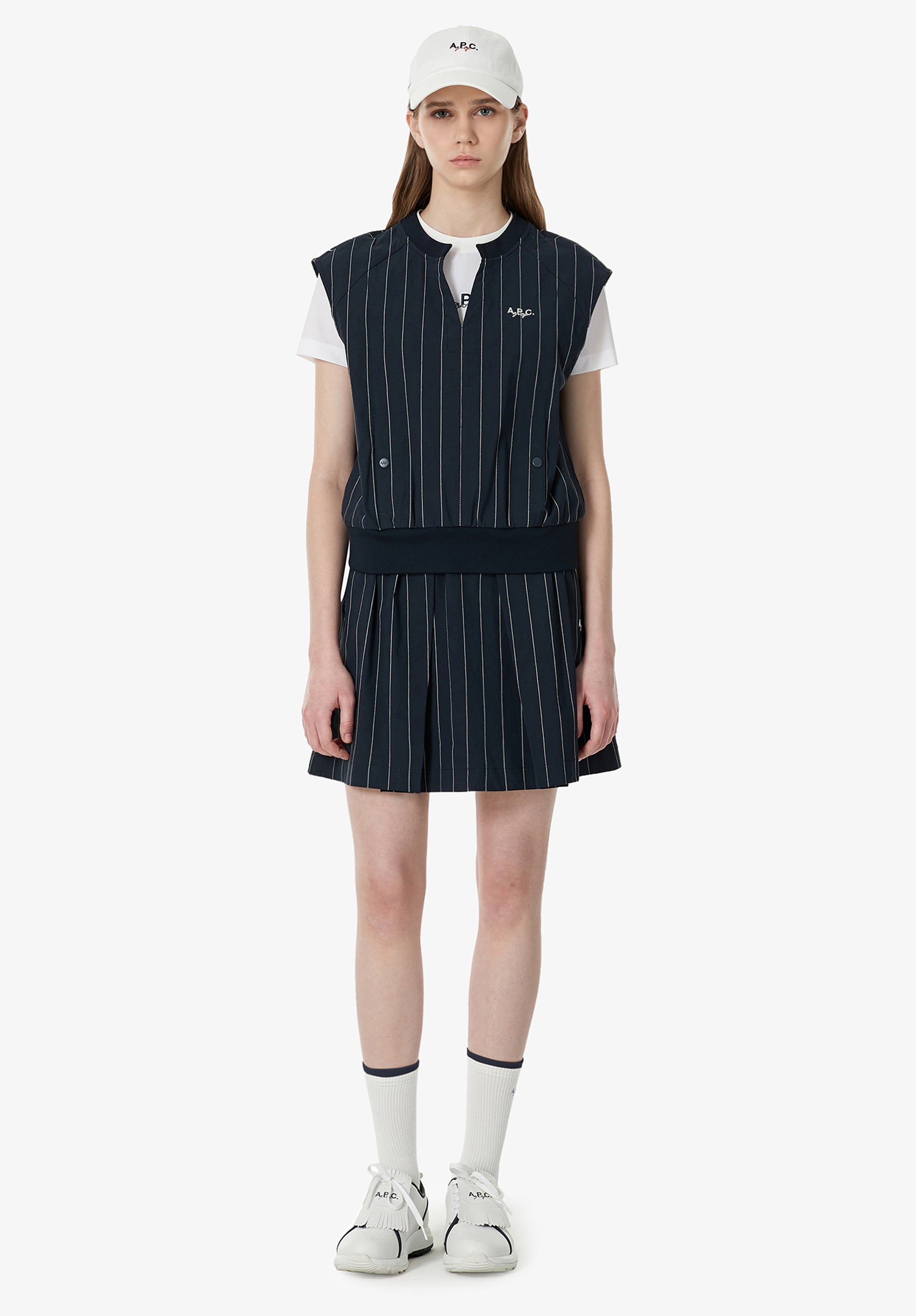 Women's Sleeveless top A. P.C. Golf Size: Extra Small in Marine blue