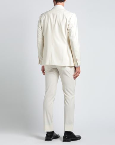 Man Suit Ivory Size 38 Wool, Silk