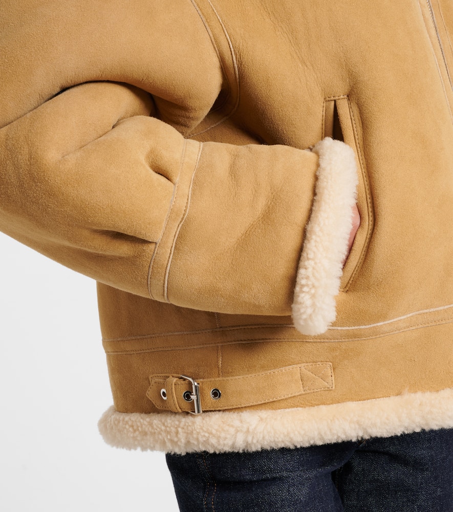 Portia shearling-lined suede jacket