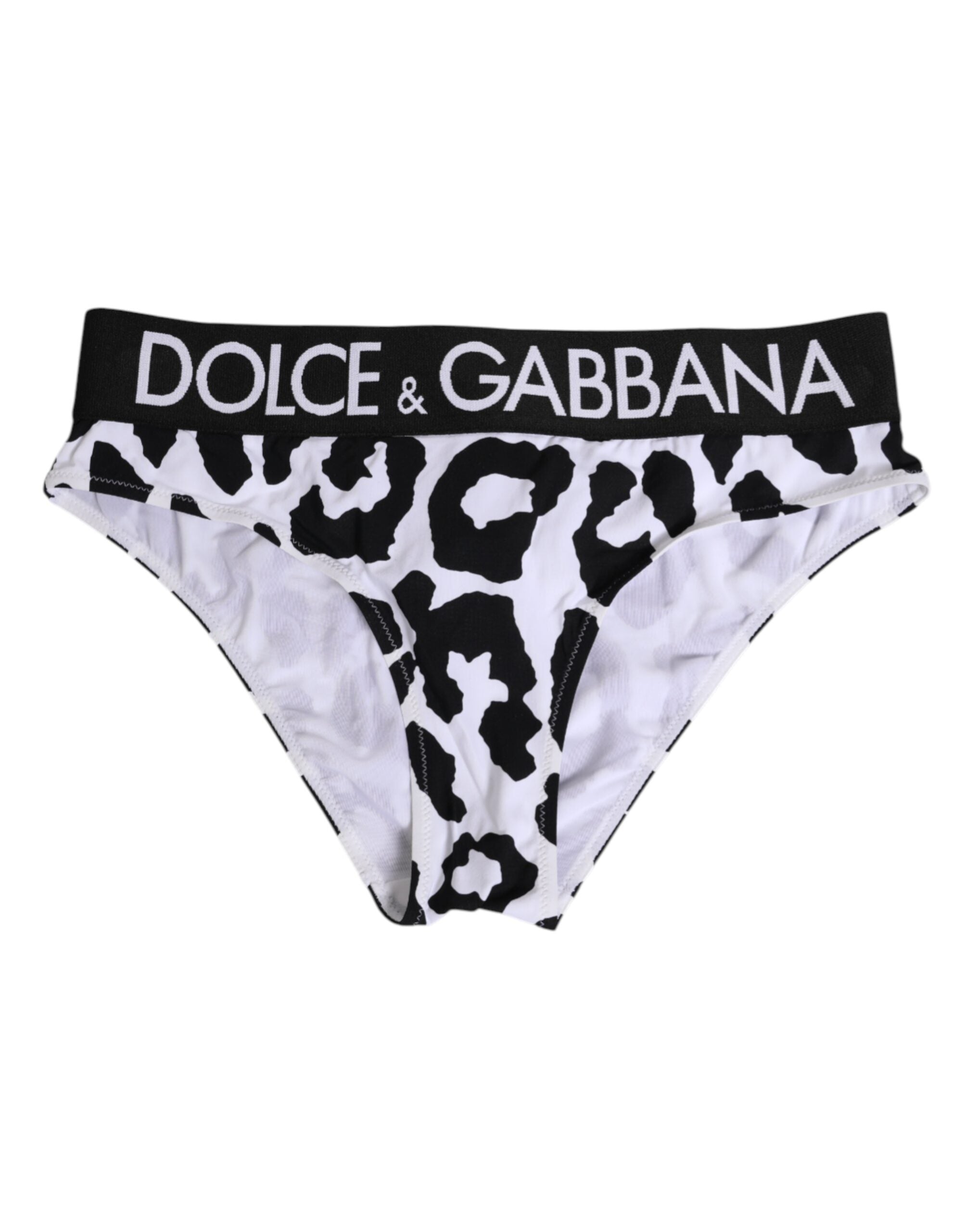 Leopard-Print Nylon Underwear Brief — Multicolor