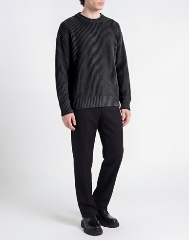 Man Sweater Charcoal Size XXL Merino Wool