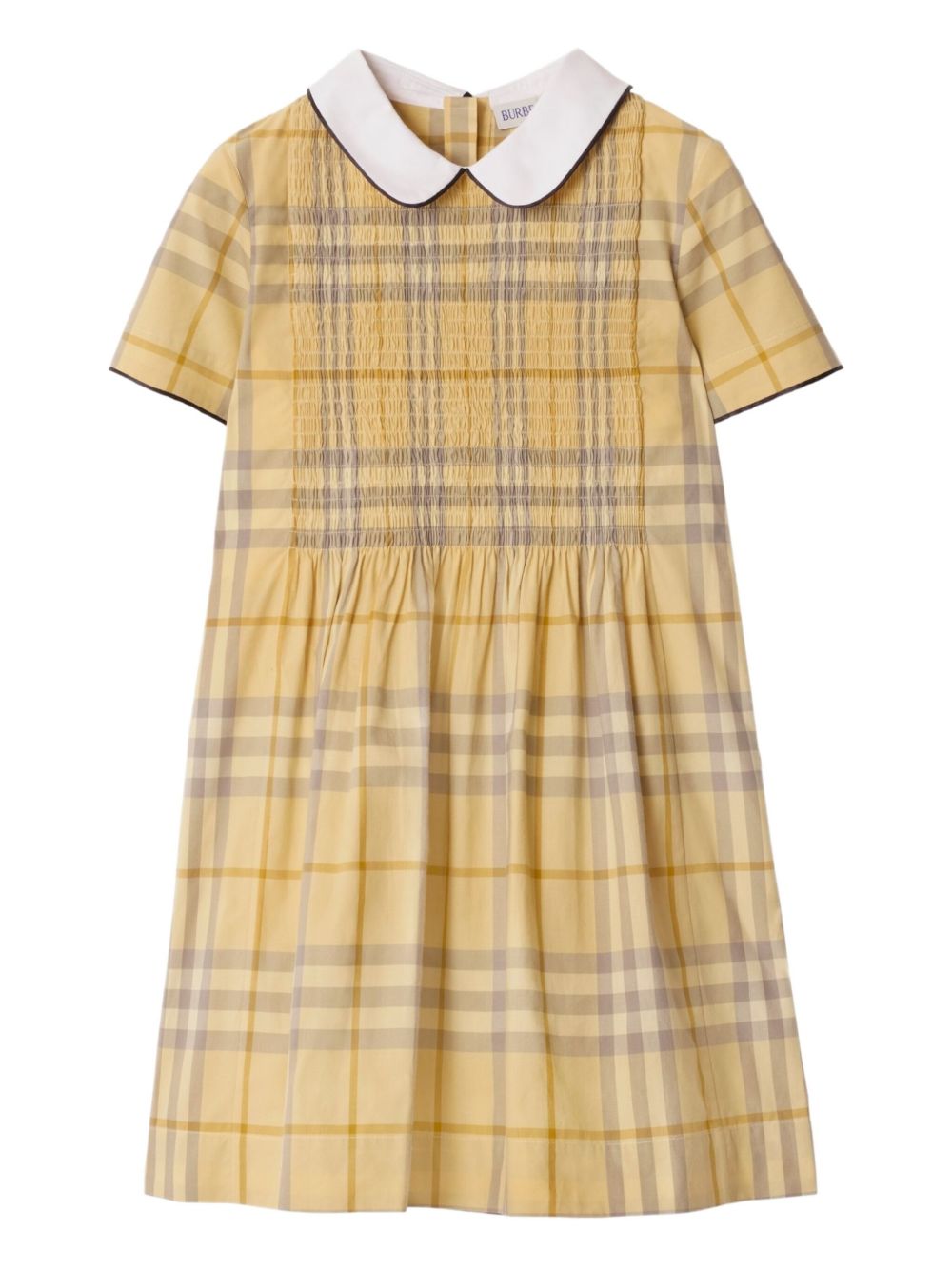 Burberry Kids checked cotton dress - Neutrals