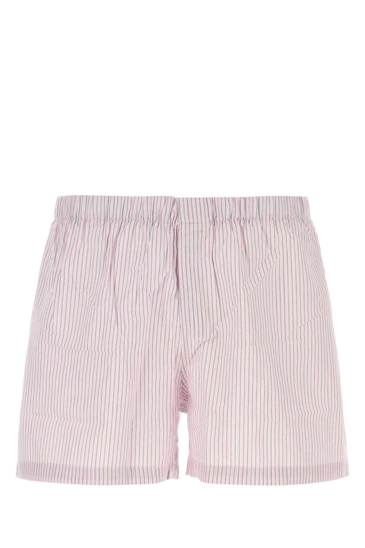 Ribbed Cotton Shorts — Pink