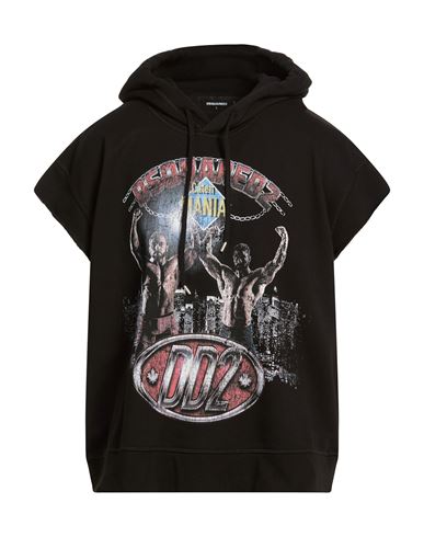 Man Sweatshirt Black Size L Cotton