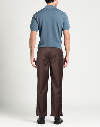Man Pants Dark brown Size M Polyester, Viscose, Elastane