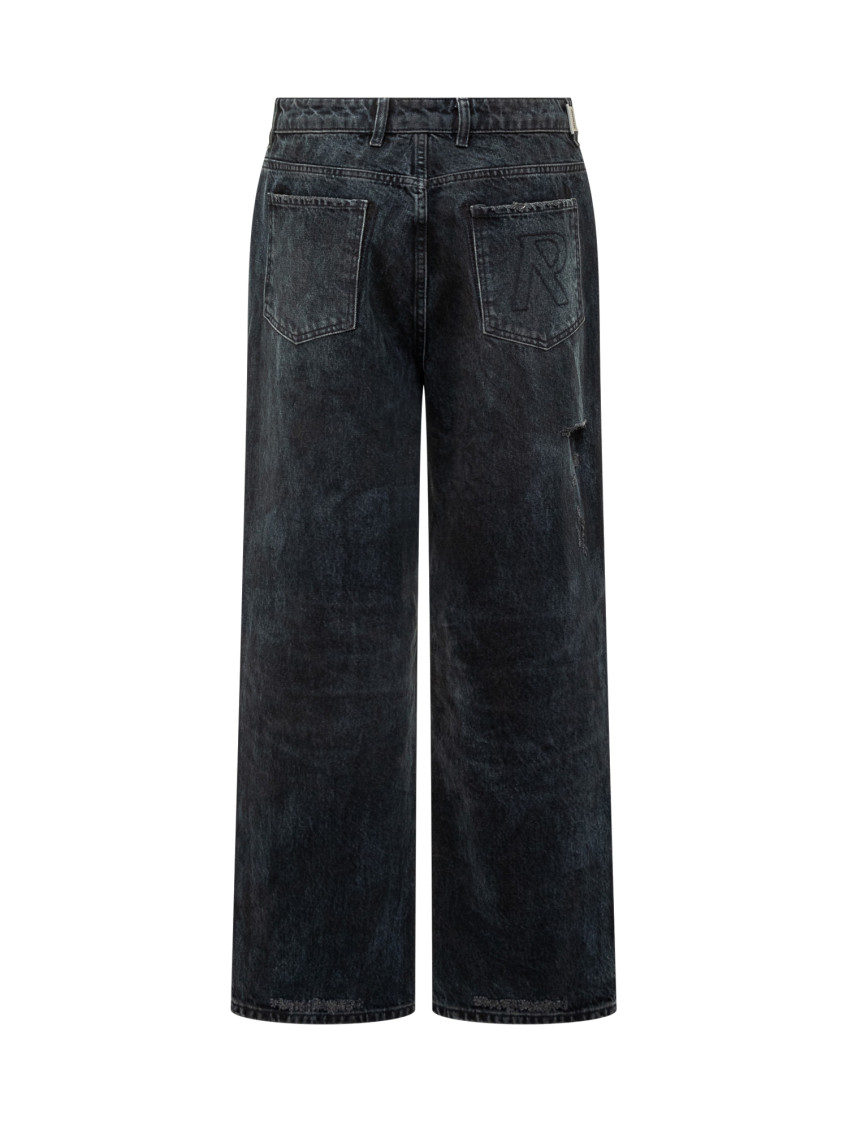Black Loose Mid Rise Jeans