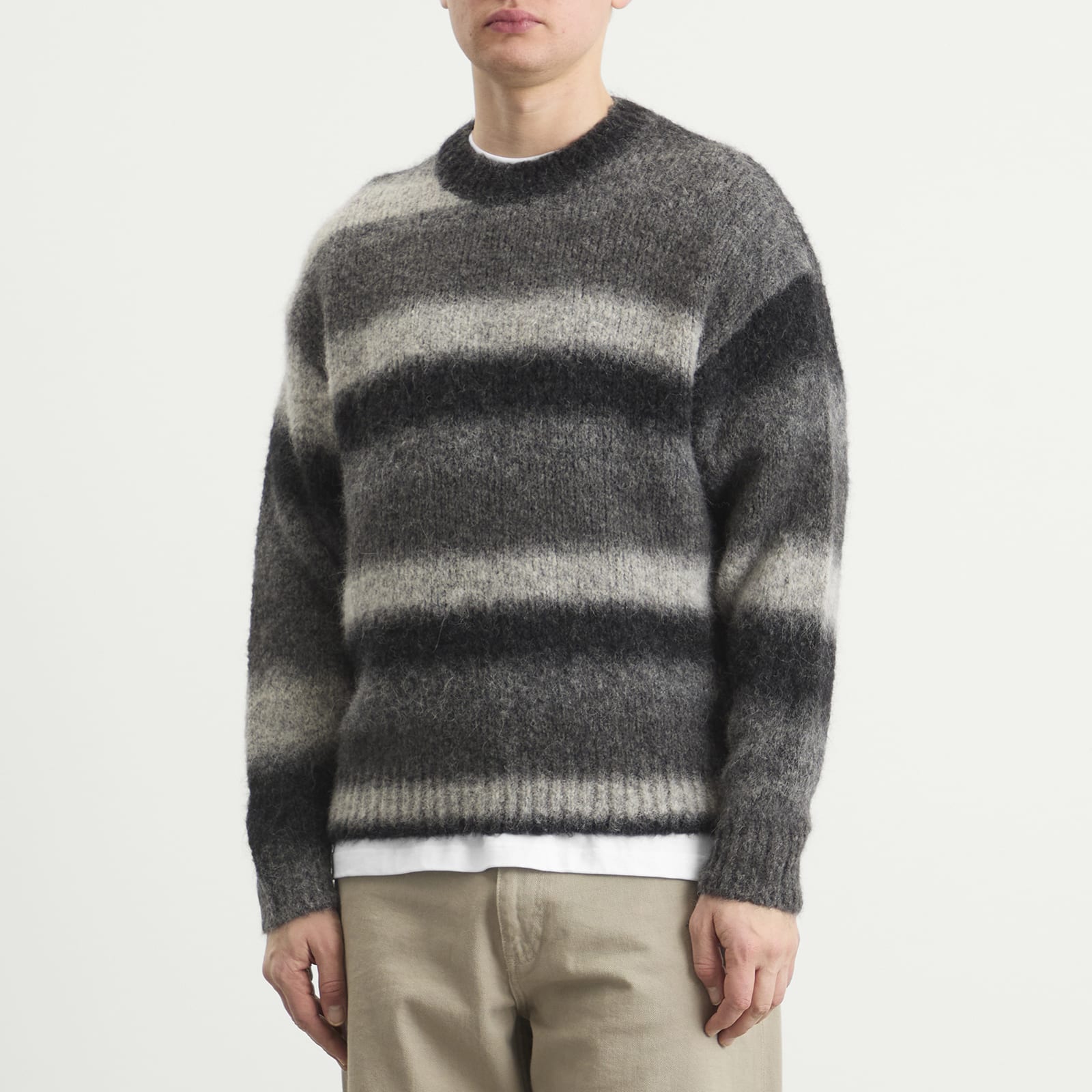 Men's Jonas Gradient Alpaca Sweater Charcoal Melange