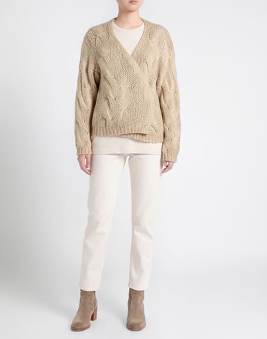 Woman Cardigan Khaki Size M Polyester, Wool, Acrylic