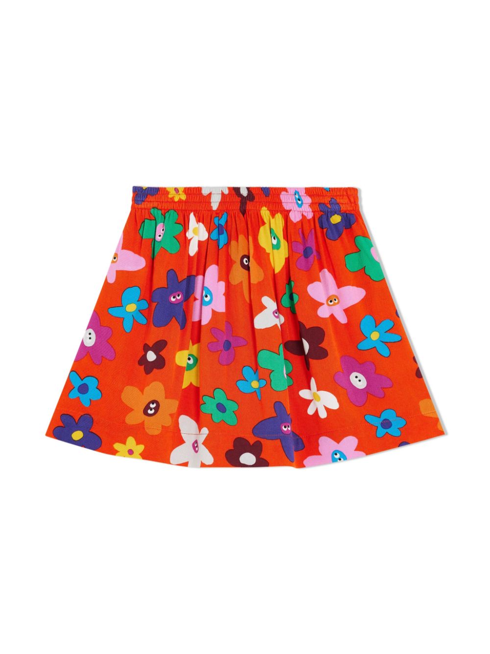 Floral-print slip-on skirt - Red