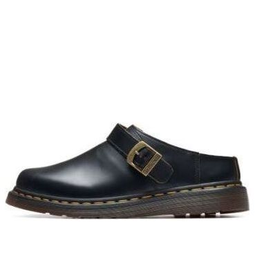 Dr.Martens Isham Vintage Smooth Leather Slingback Mules 'Black'