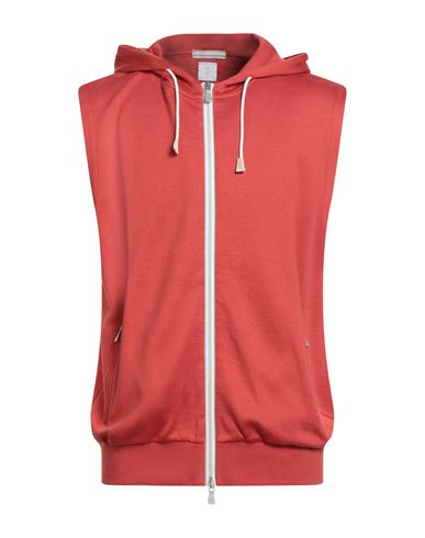 Platinum Man Cardigan Tomato red Size S Cotton, Polyamide