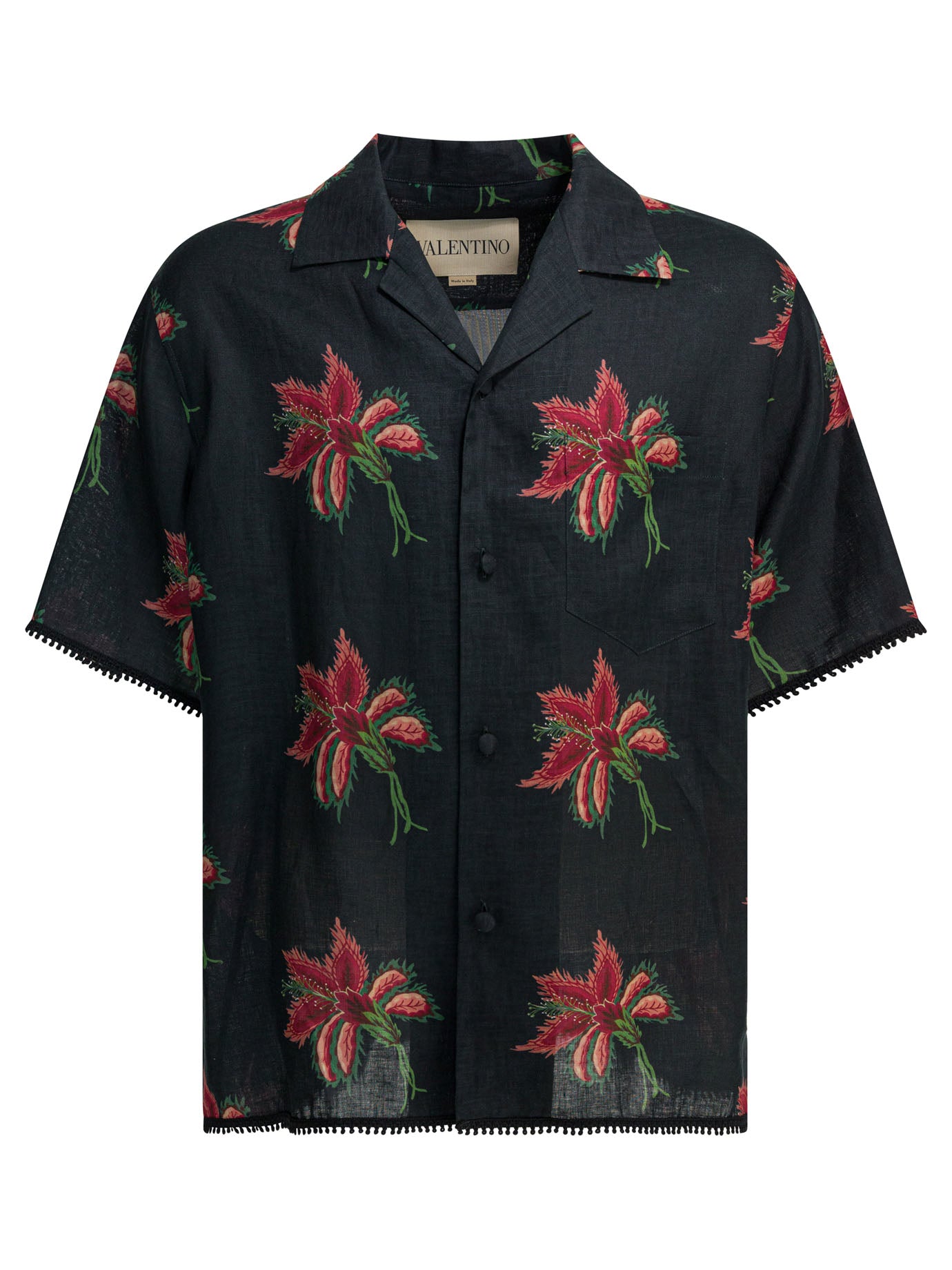 Floral Camp Collar Casual Shirt - 73.5 cm Length (Size 46 IT)