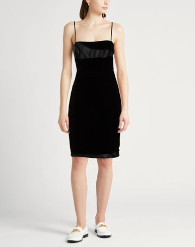 Woman Midi dress Black Size 8 Viscose, Silk