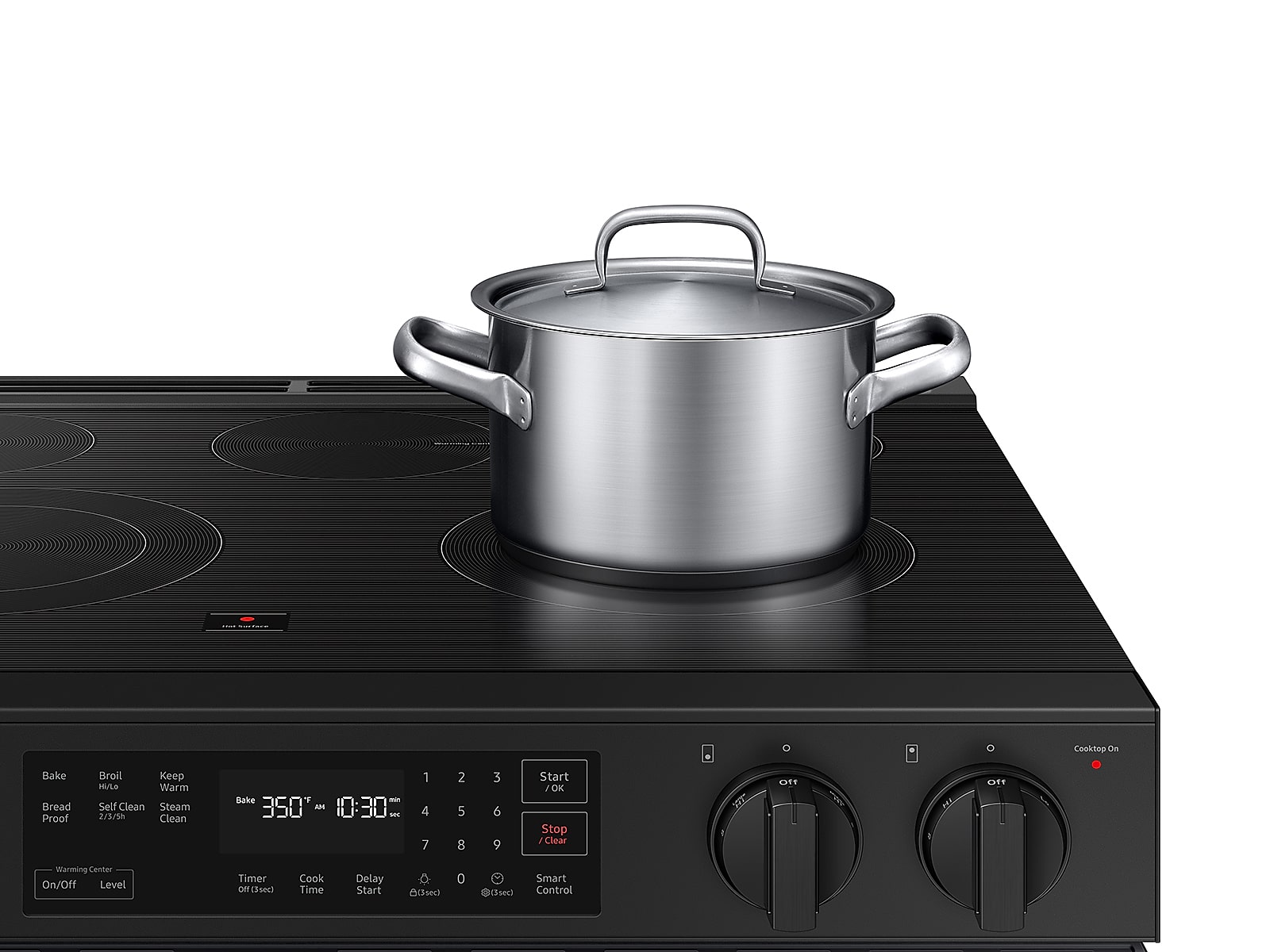 Bespoke 6.3 cu. ft. Smart Slide-In Electric Range with Precision Knobs in Matte Black Steel(NSE6DG8100MTAA)