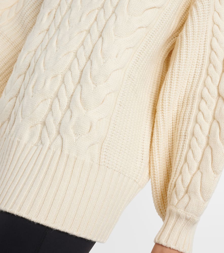 Daria cable-knit half-zip sweater