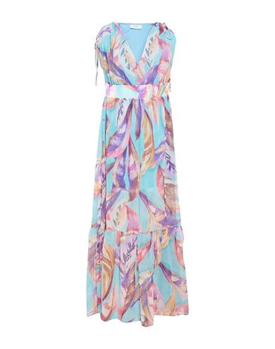 Woman Maxi dress Light blue Size L Polyester