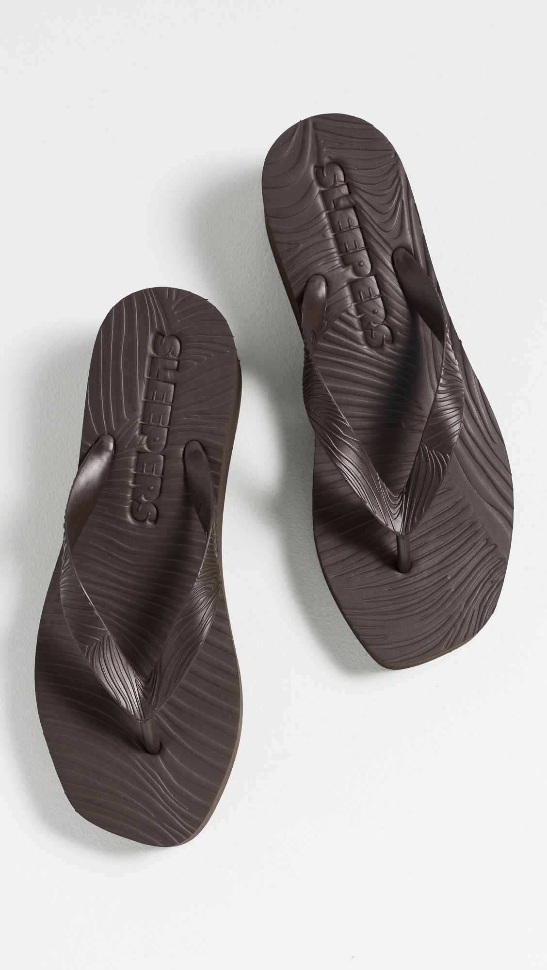 High Platform Flip Flops Brown
