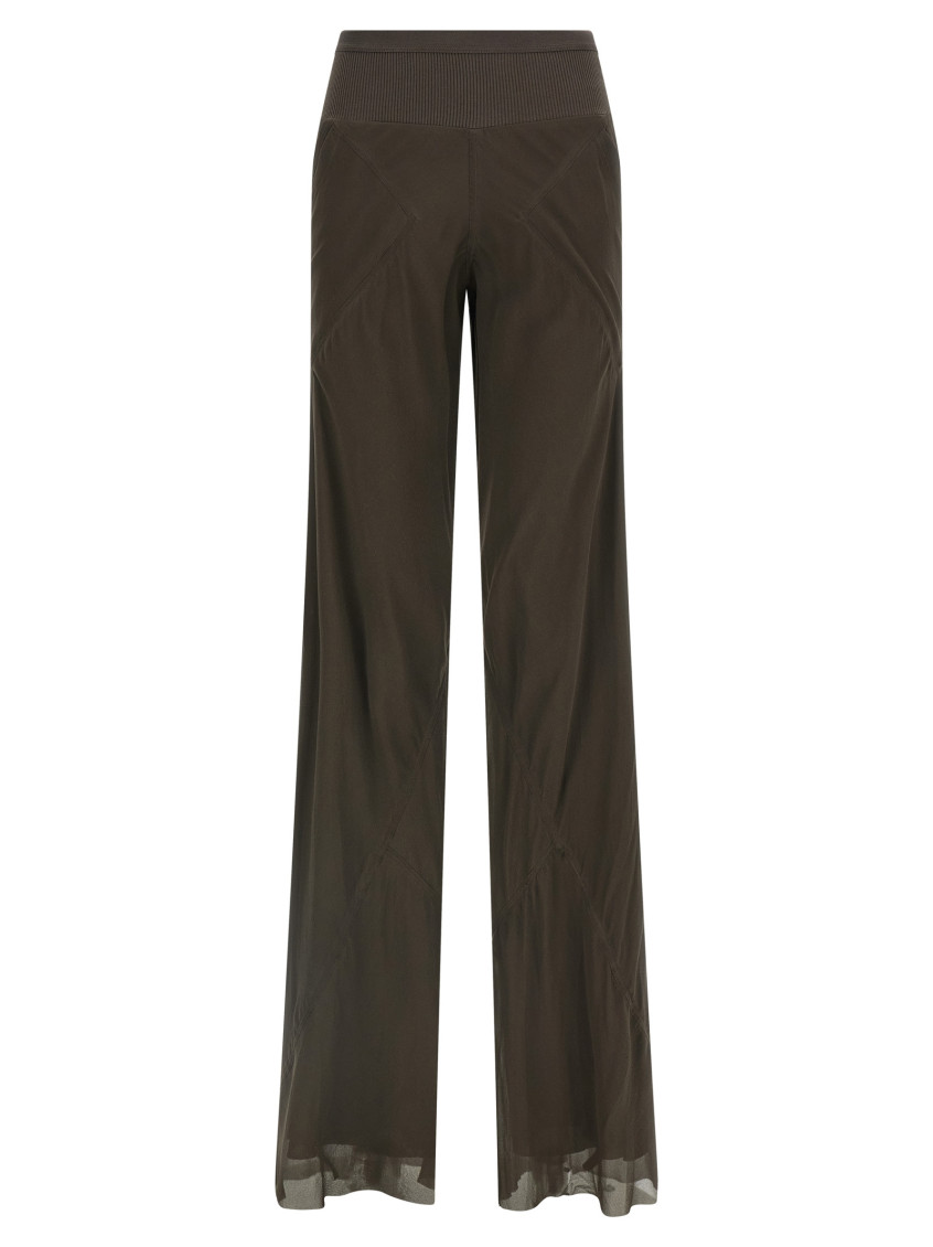Rick Owens - wide leg trousers bias cut seam detailing