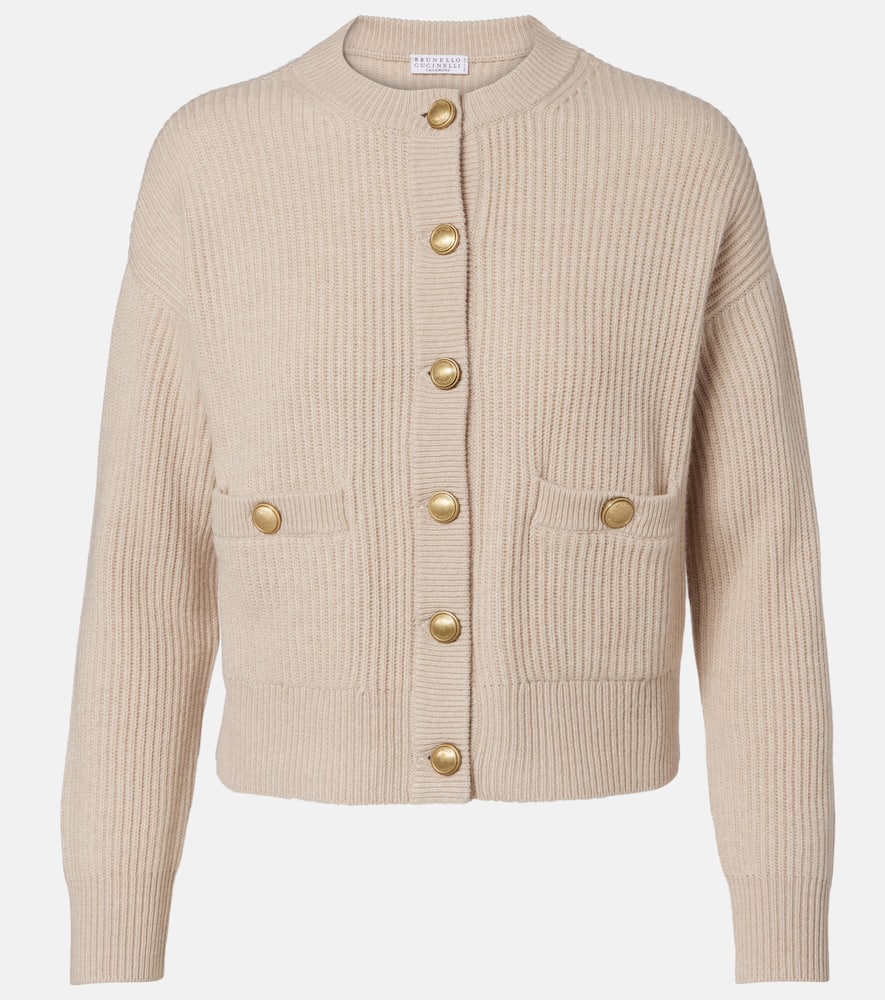 Wool, cashmere, and silk cardigan