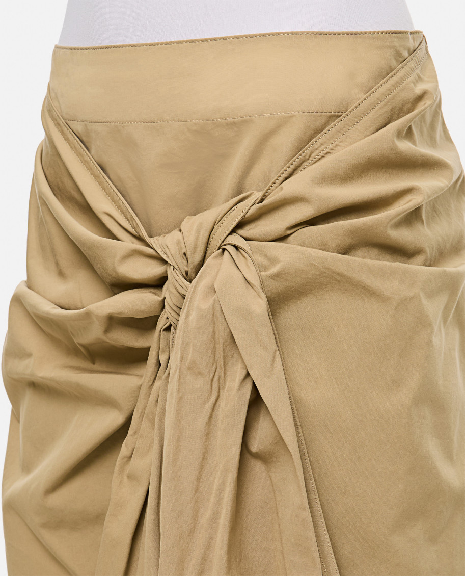Asymmetric Hem Midi Skirt
