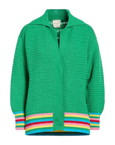 Woman Cardigan Light green Size S Cotton