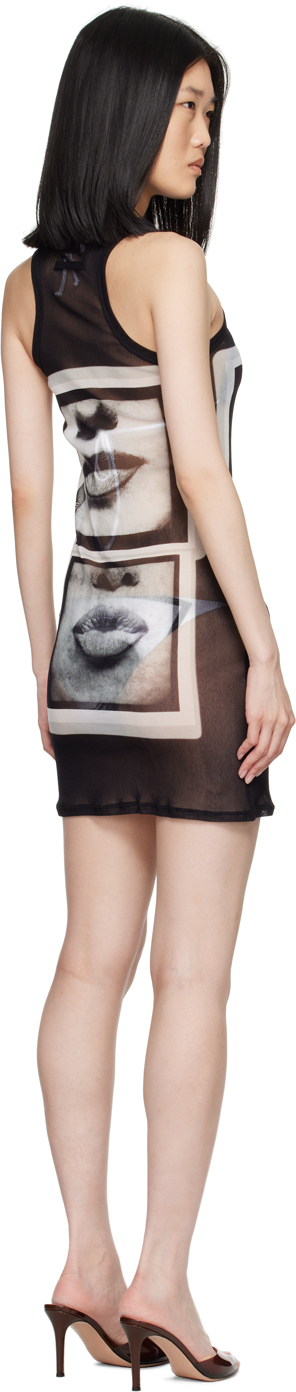 Jean Paul Gaultier Black 'The Eyes And Lips' Minidress