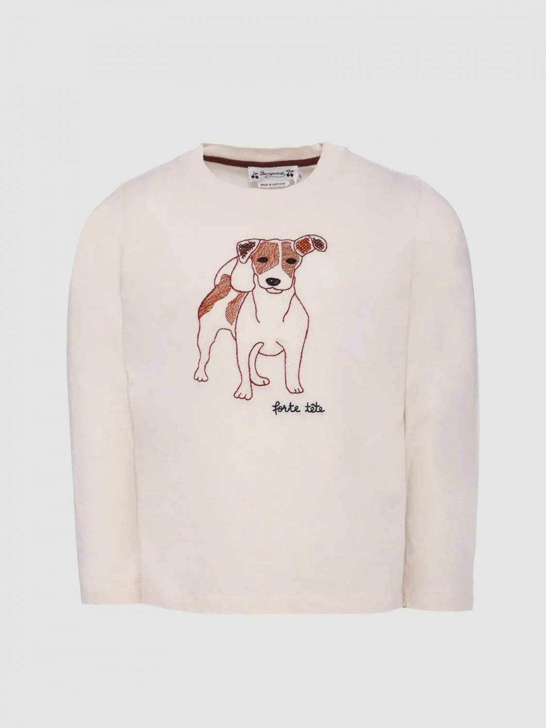 Dog-print long-sleeve sweatshirt - Neutrals