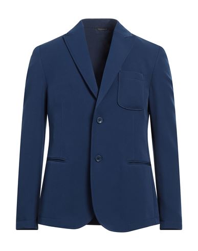 Man Blazer Blue Size 34 Polyester, Elastane