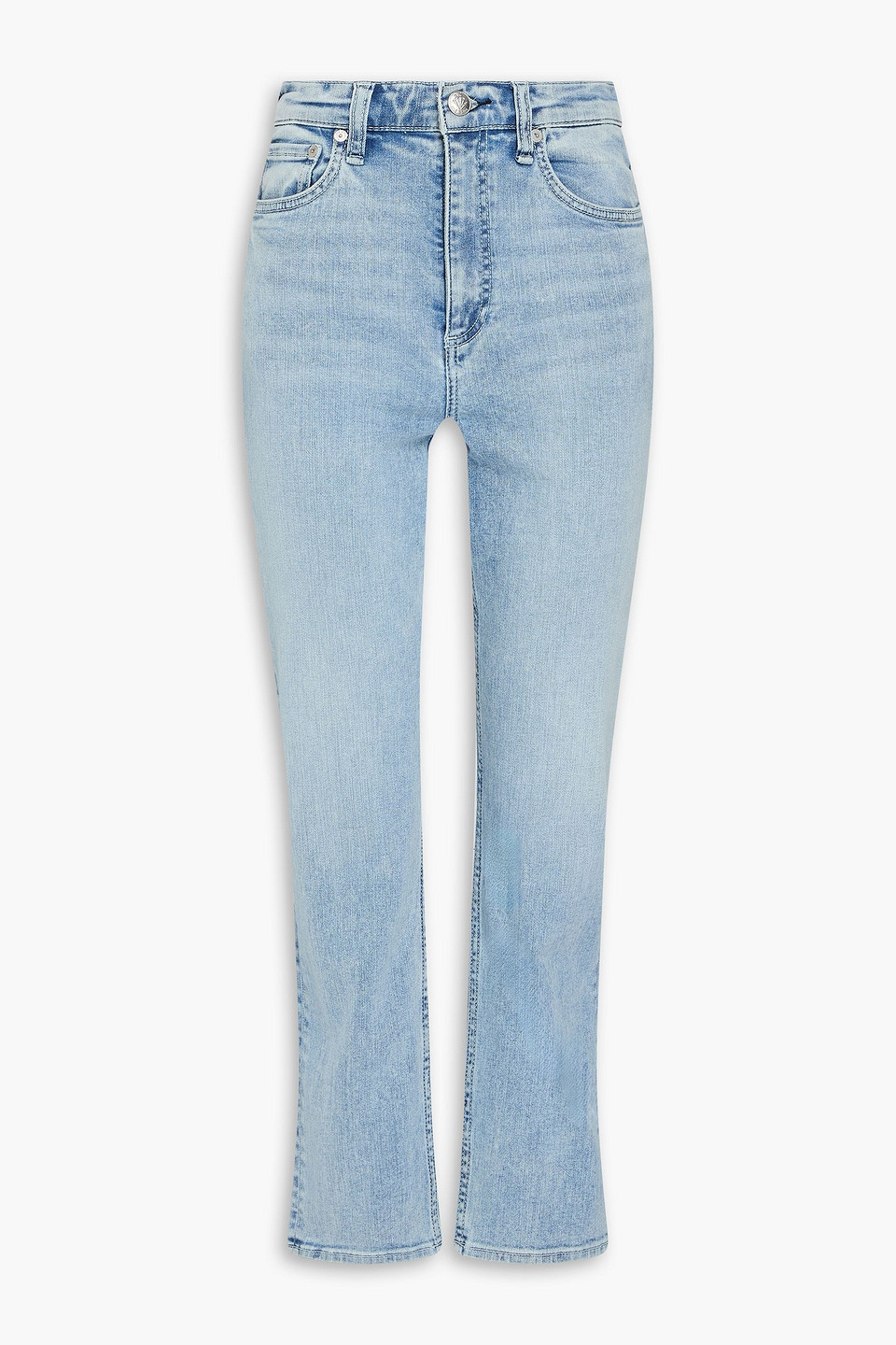 Wren cropped high-rise slim-leg jeans - Blue - 25