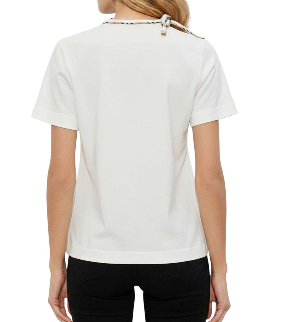 White Cotton T-Shirt Chalk - Women