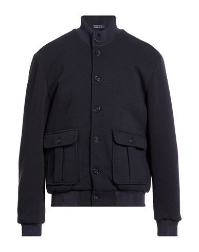 Man Jacket Navy Size 36 Polyester, Viscose, Elastane