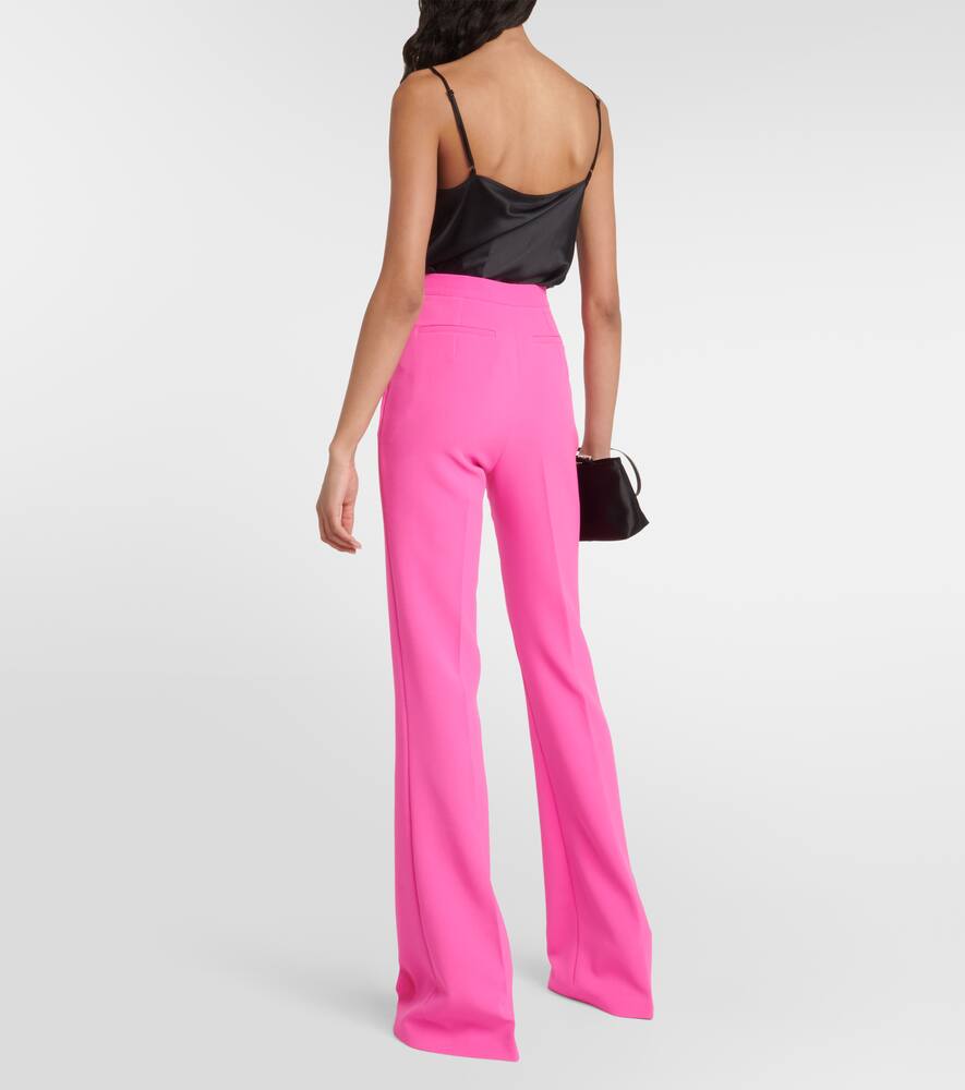 Alexa high-rise flared crêpe pants