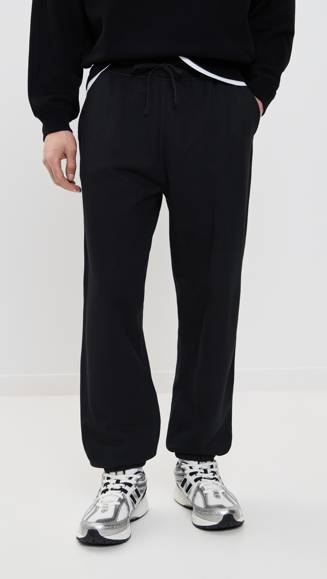 Reigning Champ Mid-Weight Terry Cuffed Relaxed Sweatpants Black
