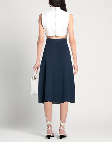 Woman Midi skirt Midnight blue Size M Wool, Cotton, Polyamide