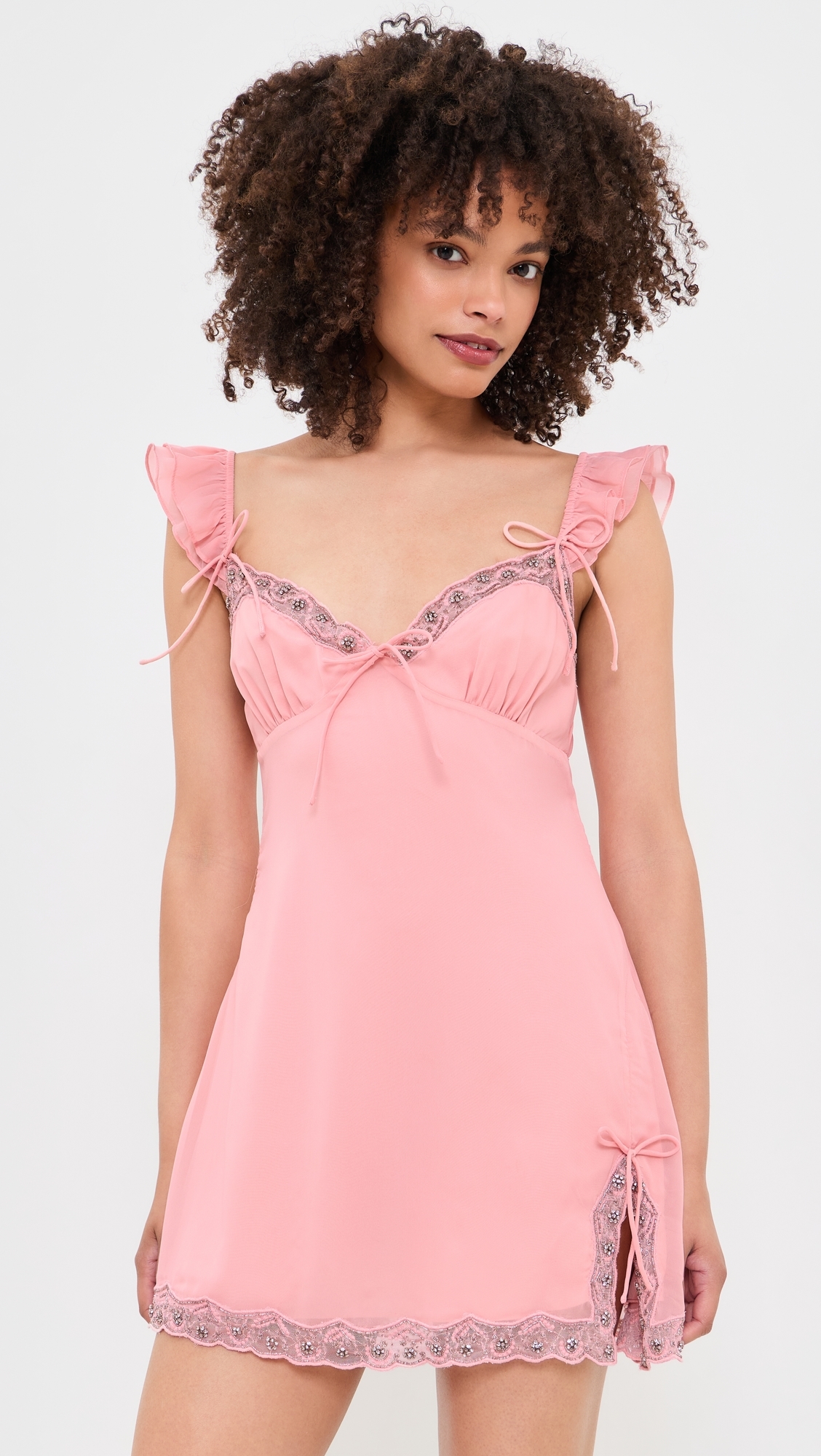 Bella Sparkle Slip Dress Light Pink