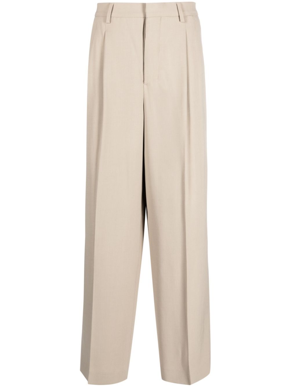 Pleated wide-leg trousers - Blue