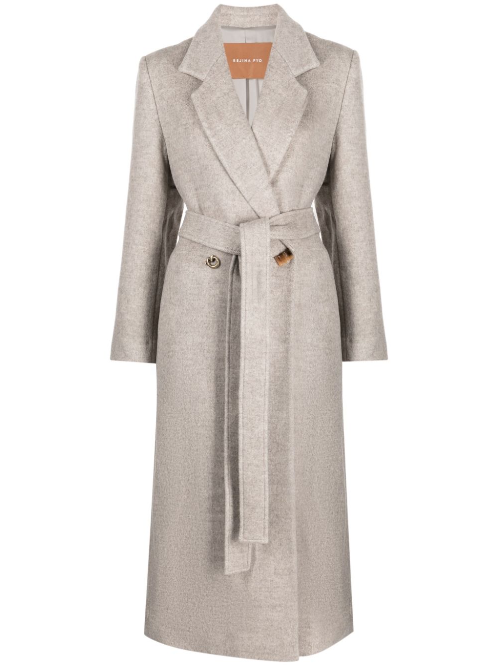 Gracie double-breasted wool-blend coat - Brown