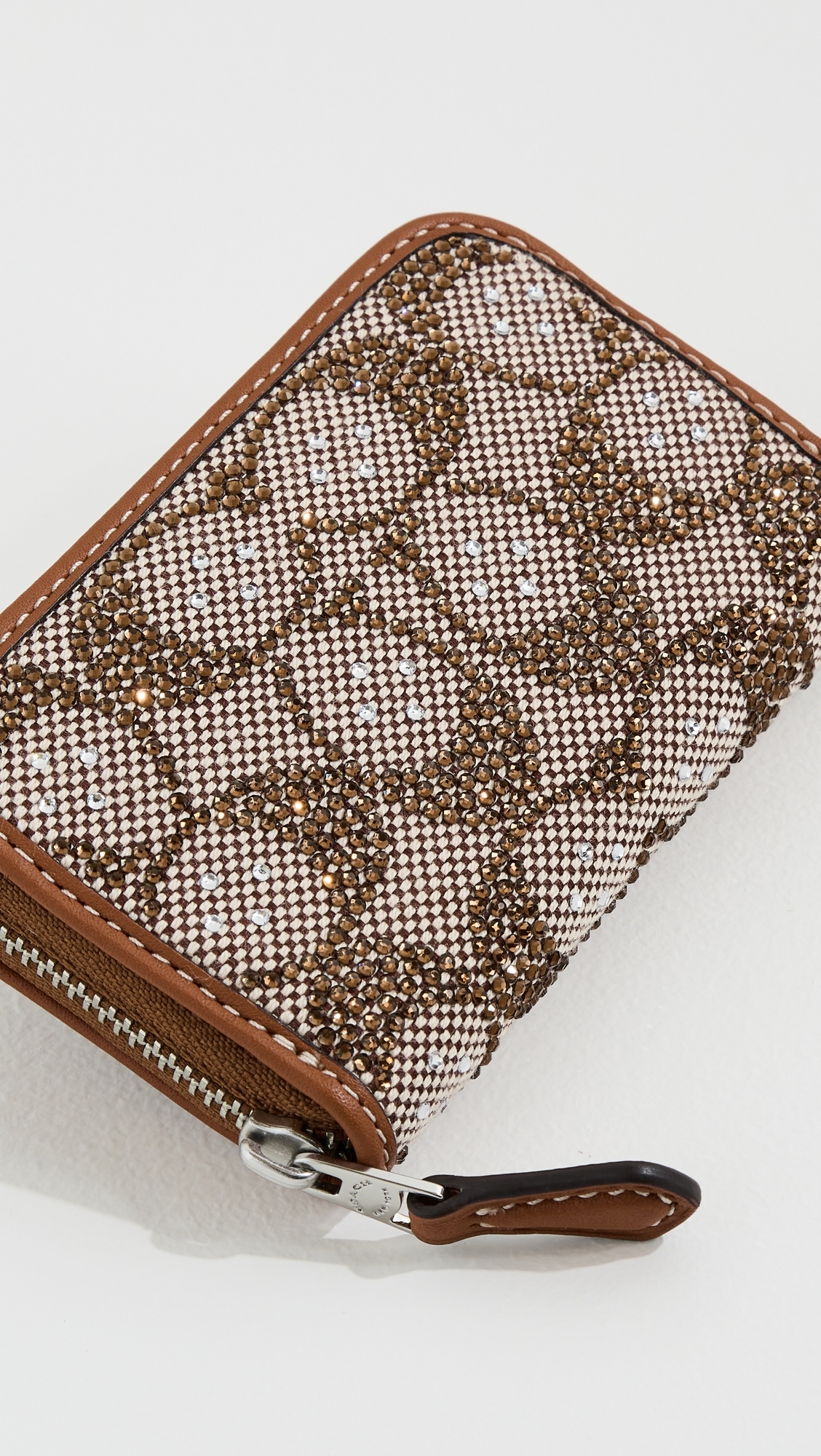 Crystal Signature Jacquard Essential Small Card Case LH/Burnished Amber One Size