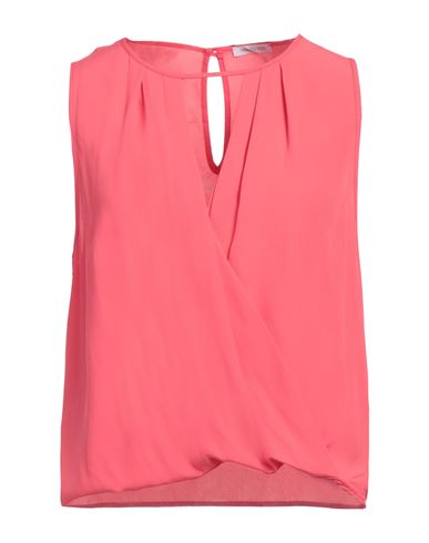 Patrizia Pepe Woman Top Coral Size 4 Viscose