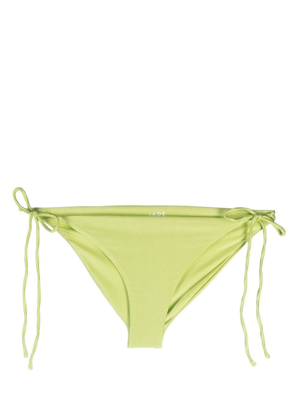 Metallic-sheen side-tie bikini bottoms - Green