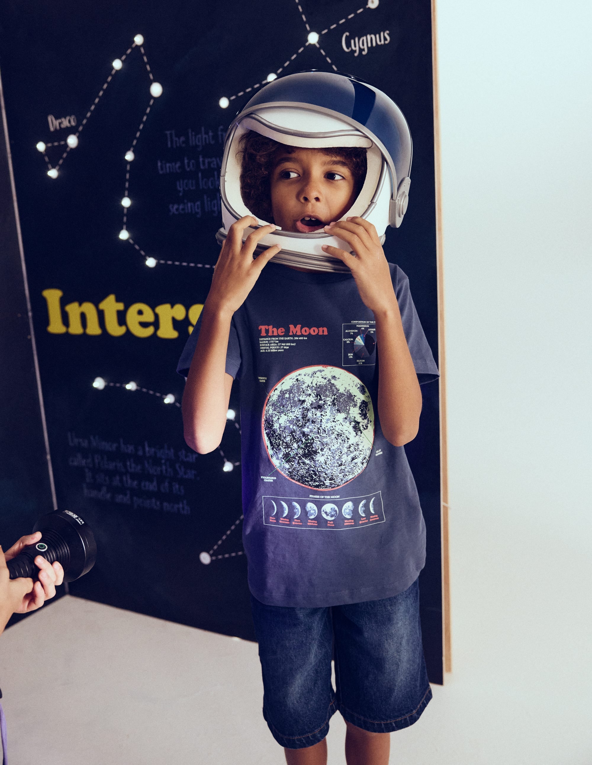 Boys Glow-In-The-Dark T-shirt in Blue | Size 2-3 Years