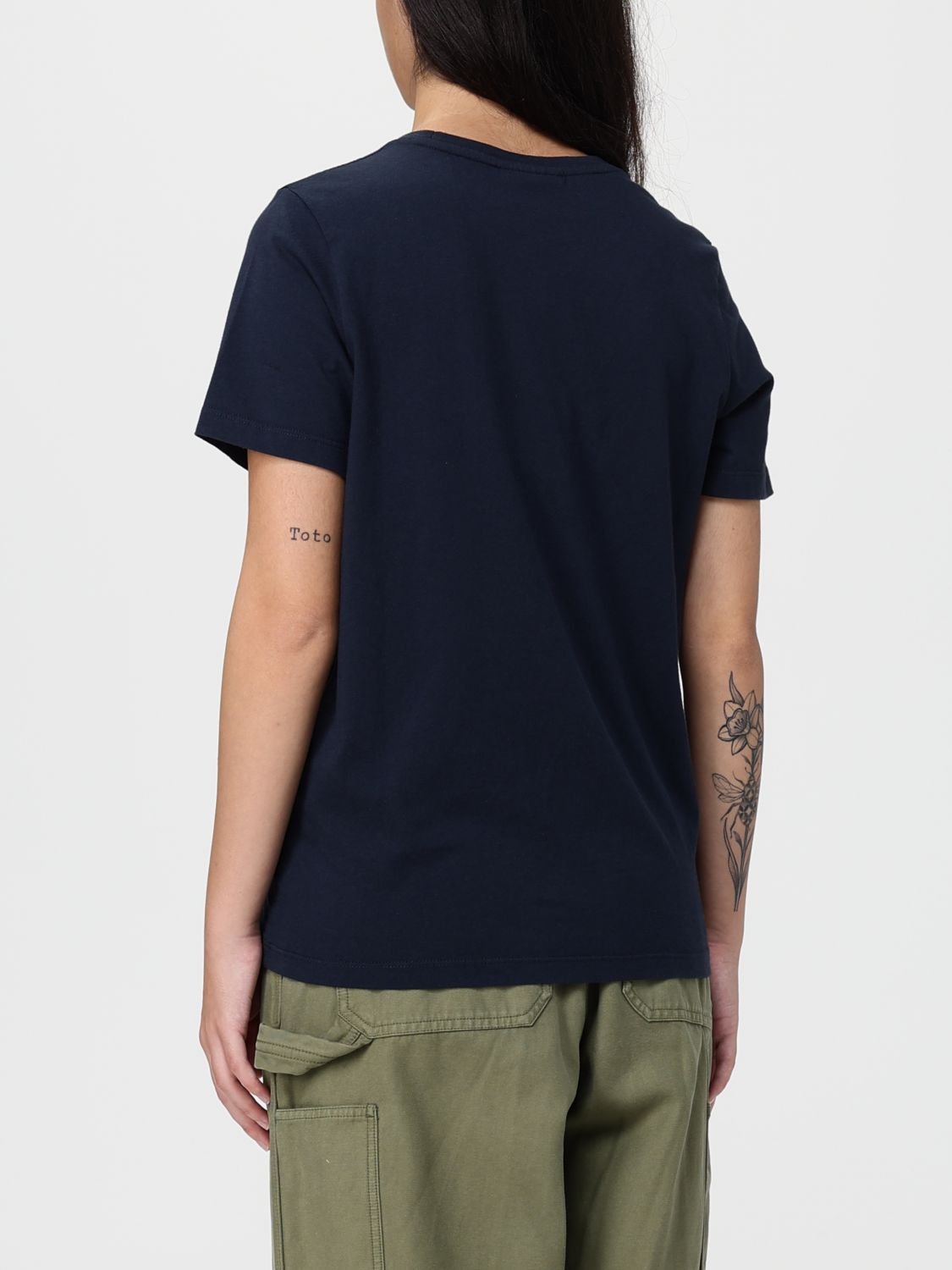 T-Shirt MAISON KITSUNÉ Woman color Blue