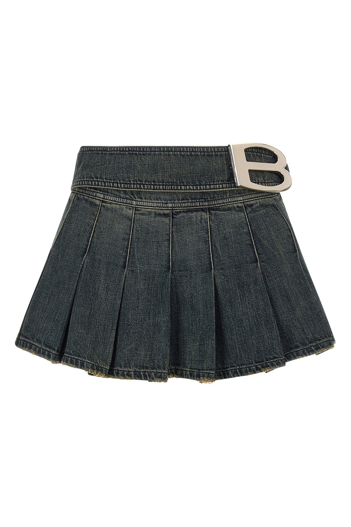 'Buckle Pleated' Skirt